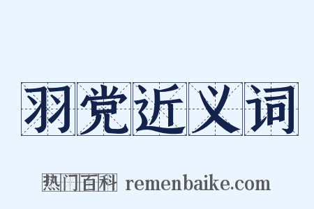 羽党近义词是什么意思的图片
